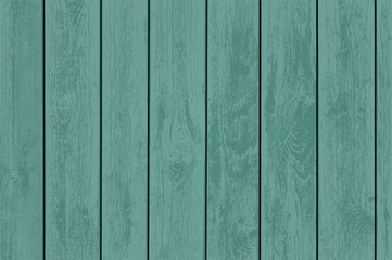 Green wooden panels.