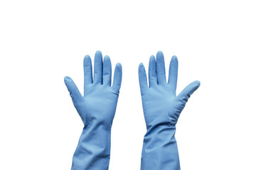 Rubber glove isolated on white background
