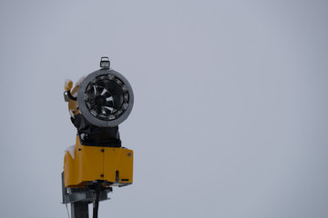 Snow cannon in a ski resort
