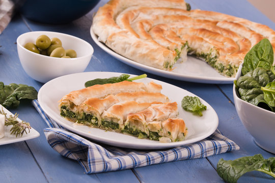 Greek spinach pie. 