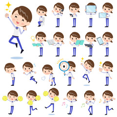 Store staff Blue uniform women_2