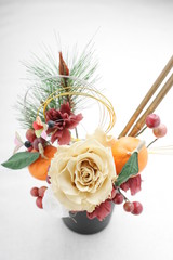 プリザーブドフラワー　正月飾り