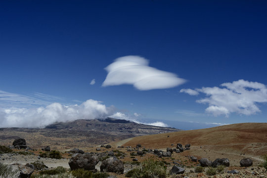 Rugged volcanic landscape