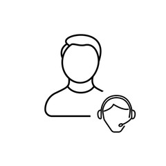 Account, client, consultant, help, operator, support, user icon