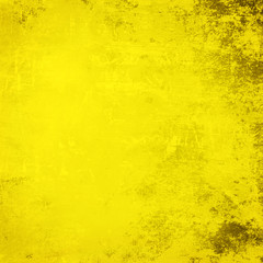 Yellow grunge wall for texture background