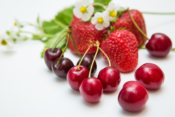 strawberry on isolated white background