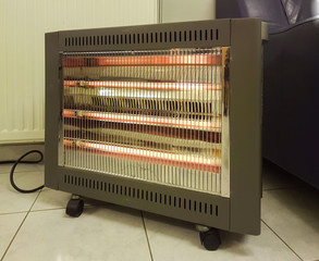 heater electric on the cold floor winter device