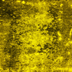 Yellow grunge wall for texture background