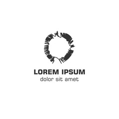 Abstract letter O .Vector logo template