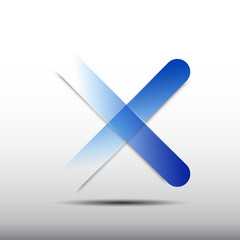 Blue line technological logo. Template brochure and layout design