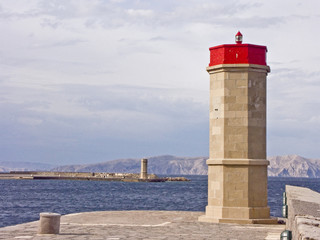 Fototapeta na wymiar Hafeneinfahrt an der kroatischen Küste