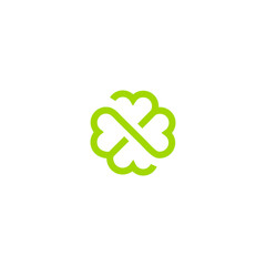 vector clover logo design download template graphic