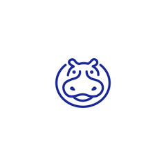 Hippo logo unique concepts minimalist graphic vector abstract