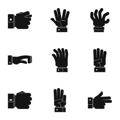 Imitate icons set. Simple set of 9 imitate vector icons for web isolated on white background