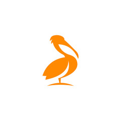 Graphic logo vector pelican minimalist simple abstract