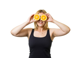 Girl with grapefruit eyes