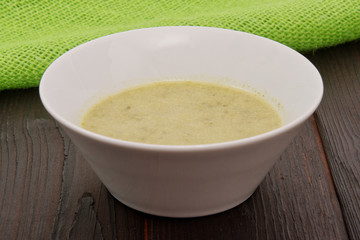 Potato soup with spinach