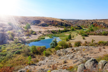 Mertvovod River in Aktovsky Kanyoin Mykolaiv region, Ukraine,
