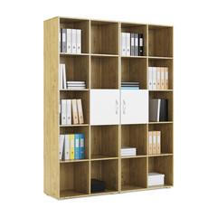 Shelving isolated on white background. 3D rendering.