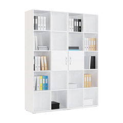 Shelving isolated on white background. 3D rendering.