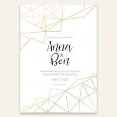 Beautiful graphic wedding invitation