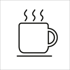 Coffee Cup Line design icon-vector