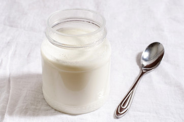 yogurt on a white background