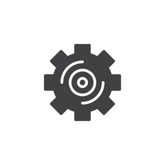 Gear vector icon. filled flat sign for mobile concept and web design. Cogwheel setting simple solid icon. Symbol, logo illustration. Pixel perfect vector graphics
