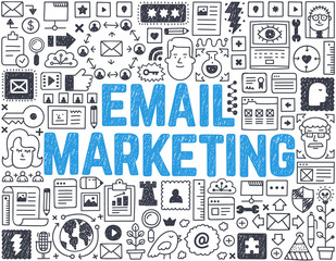 Obraz premium Email Marketing - Hand drawn vector illustration