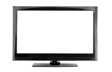 llcd tv monitor isolated on white background. empty space