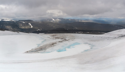 View from Mount Glitterthind to Grasubreen Glacier, Norway