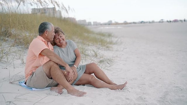 Middle-Aged Couple Laughing at Clearwater Beach