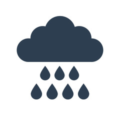 Rain Icon on white background.