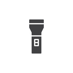 Flashlight vector icon. filled flat sign for mobile concept and web design. Pocket torch simple solid icon. Symbol, logo illustration. Pixel perfect vector graphics