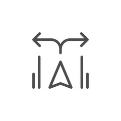 Navigation line icon