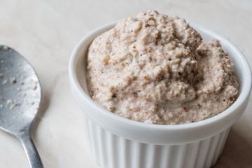 Homemade Tartar Sauce with Spoon in Round Dish