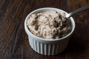Homemade Tartar Sauce with Spoon in Round Dish