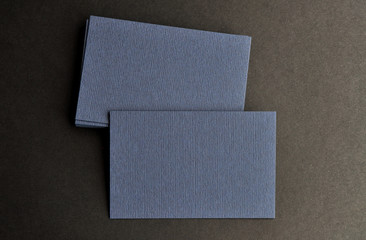 Empty blue Business Card on