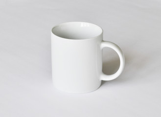 White cup on a white