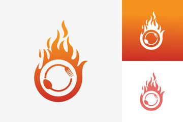 Hot Food Logo Template Design Vector, Emblem, Design Concept, Creative Symbol, Icon
