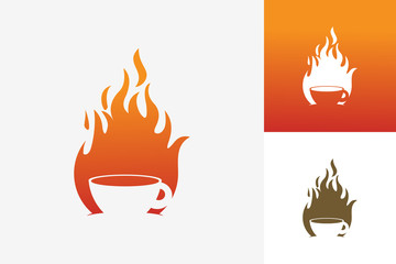 Hot Coffee Logo Template Design Vector, Emblem, Design Concept, Creative Symbol, Icon