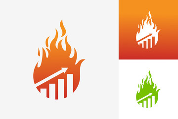 Hot Chart Logo Template Design Vector, Emblem, Design Concept, Creative Symbol, Icon