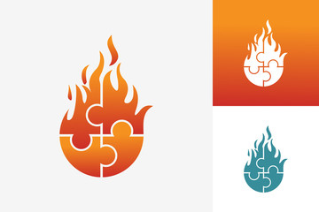 Hot Puzzle Logo Template Design Vector, Emblem, Design Concept, Creative Symbol, Icon