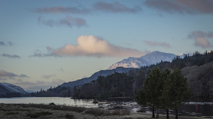 distant snowy peaks 