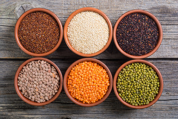 Cereals and beans in bowl