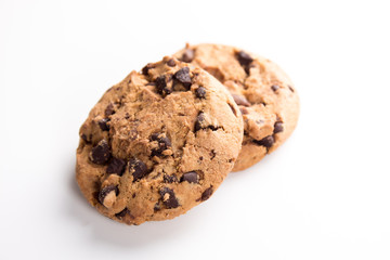 zwei runde American Cookies Süßigkeiten zum Naschen