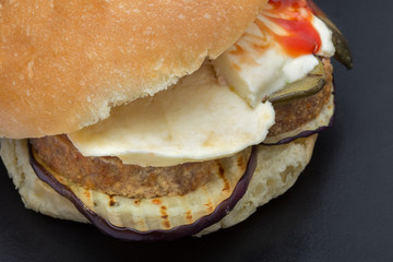 Hamburger, hot dog, street food