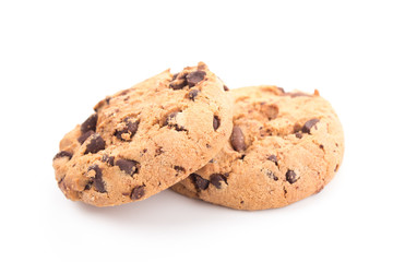 zwei süße American Cookies - Mürbeteig mit Schokoladenstückchen