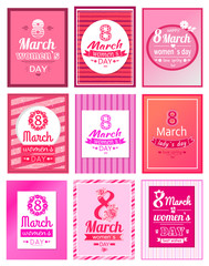 Naklejka premium Set of Banners Eight Made of Flowers, Best Wishes