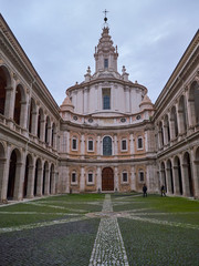 Fototapeta na wymiar Roman Catholic Church of Saint Ivo at La Sapienza in Rome, Italy